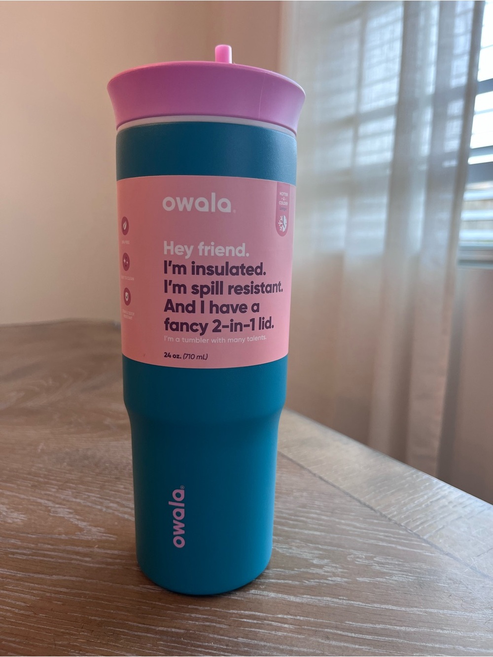 OWALA 24oz Insulated Tumbler - Tickle Me Teal NEW